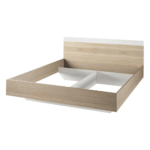 Set dormitor (pat 180x200 cm), stejar sonoma/ alb, GABRIELA NEW - imagine 4