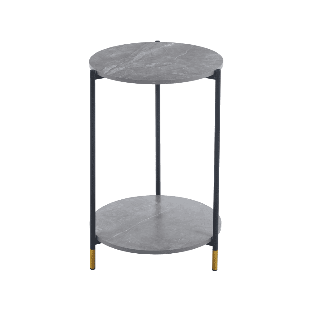 gajar-stolik-siva-2 Măsuţă de cafea, marmură gri/negru, GAJAR - imagine 1