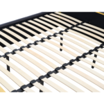 Pat cu somieră, 180x200, gri închis ţesătură Velvet/gold crom auriu, GEORGIA - imagine 8