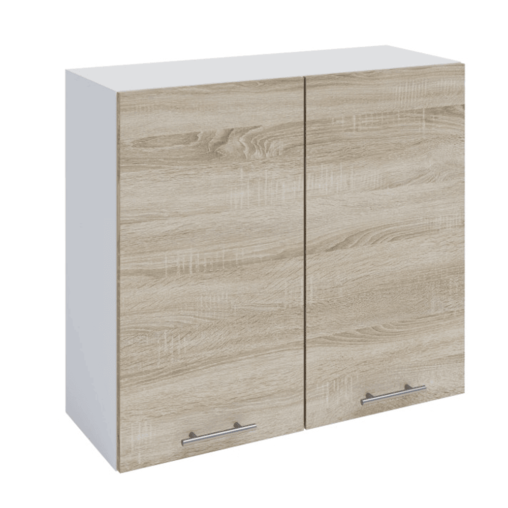 horna-skrinka-dub-sonoma-biela-dvojdverova-fabiana-w80-hlavna Dulap superior, stejar sonoma/alb, FABIANA W - 80 - imagine 1
