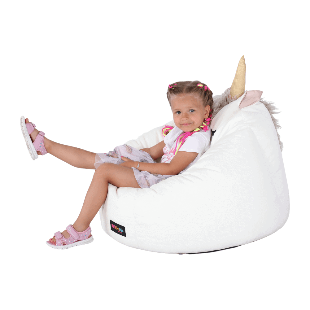 inorog-sedaci-vak-biela-model-03 Fotoliu tip sac unicorn, alb, INOROG - imagine 1