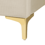 Pat cu somieră, 160x200, ţesătură Velvet bej, ISADORA - imagine 5