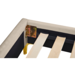 Pat cu somieră, 160x200, ţesătură Velvet bej, ISADORA - imagine 7