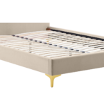 Pat cu somieră, 160x200, ţesătură Velvet bej, ISADORA - imagine 8