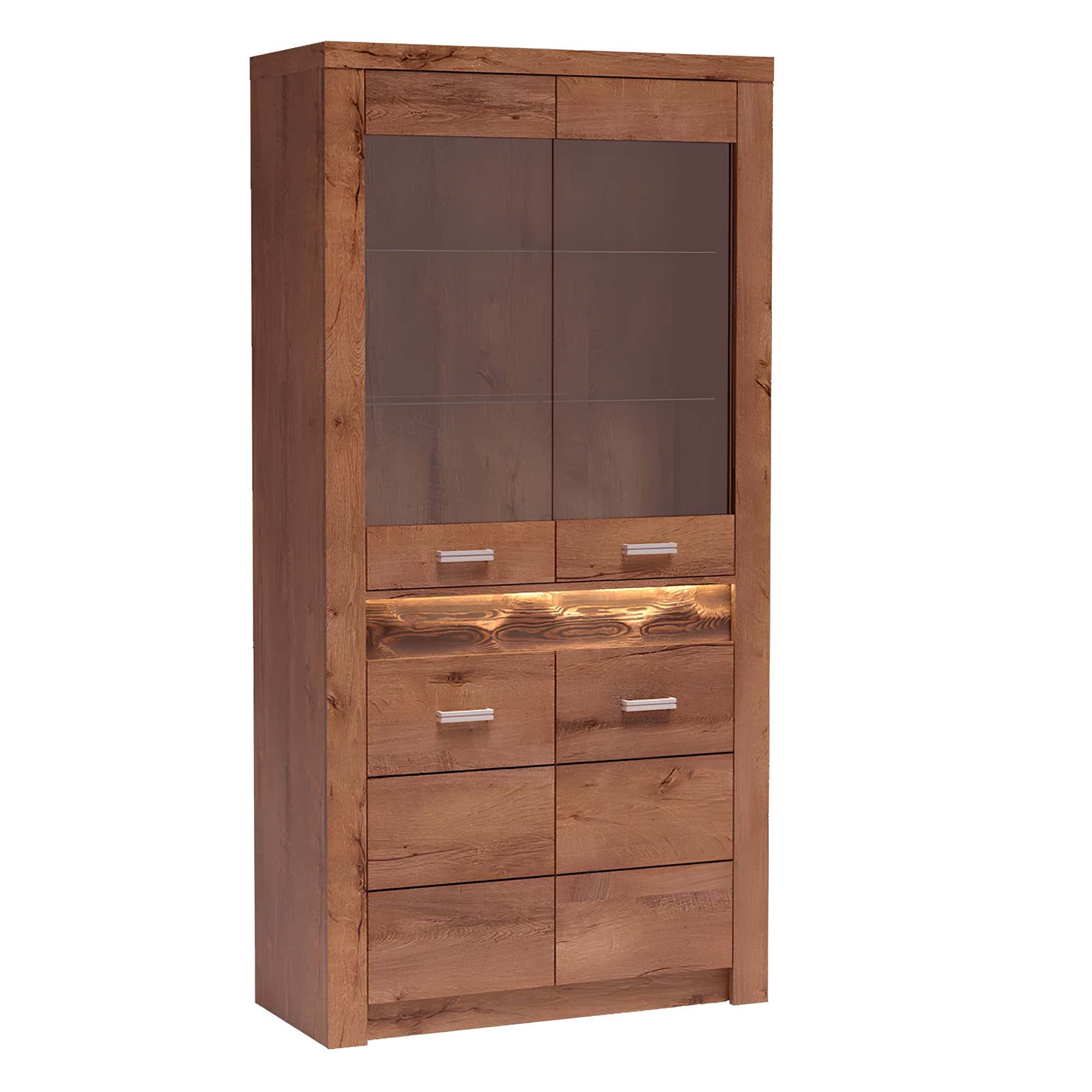 jasen-svetly-l3-up Vitrină, frasin deschis, INFINITY I-03 - imagine 1