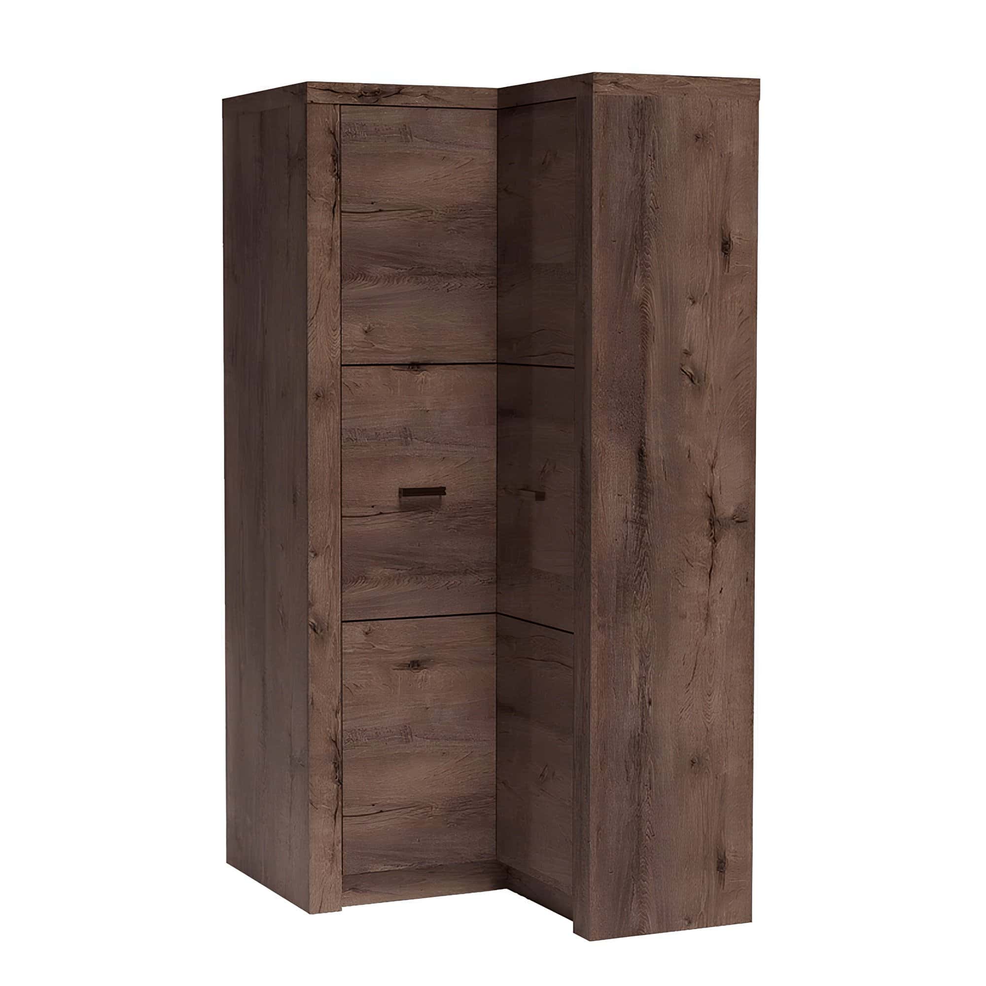 jasen-tmavy-l14-u Dulap de colţ, frasin închis, INFINITY 14 - imagine 1