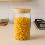 Borcan etans 5Five din sticla borosilicata cu capac lemn natural, 1.3 l, transparent Mob360 - imagine 4