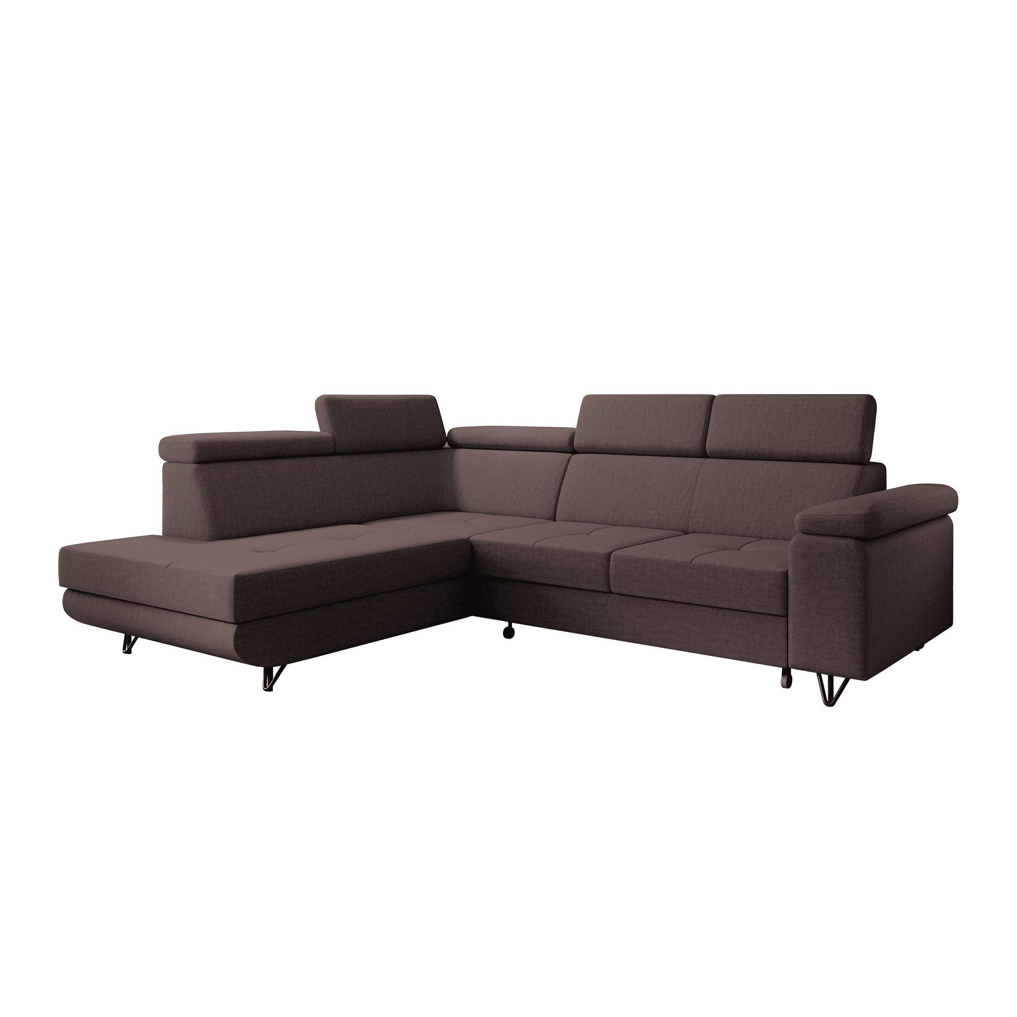 jogi-hneda-lava-01 Canapea extensibilă, maro, stânga, JOGI ROH - imagine 1