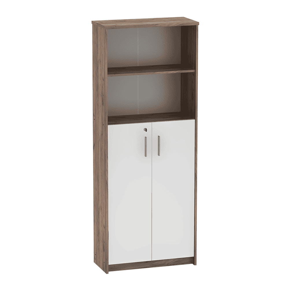 johan-2-new-regal-so-skrinkou-kraft-10 Dulap cu raft, kraft dunkel/alb, JOHAN 2 NEW 10 - imagine 1