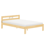 Pat cu somieră, natural, lemn de pin, 140x200, JONA - imagine 3
