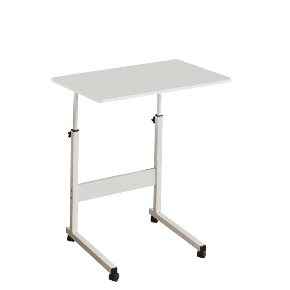 justus-stolik Reglabil masă PC cu roţi, albă, JUSTUS - imagine 1