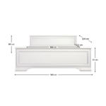 Pat, 160x200, alb alpin, KENTAK - imagine 3