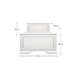 Pat, 90x200, alb alpin, KENTAK - imagine 3