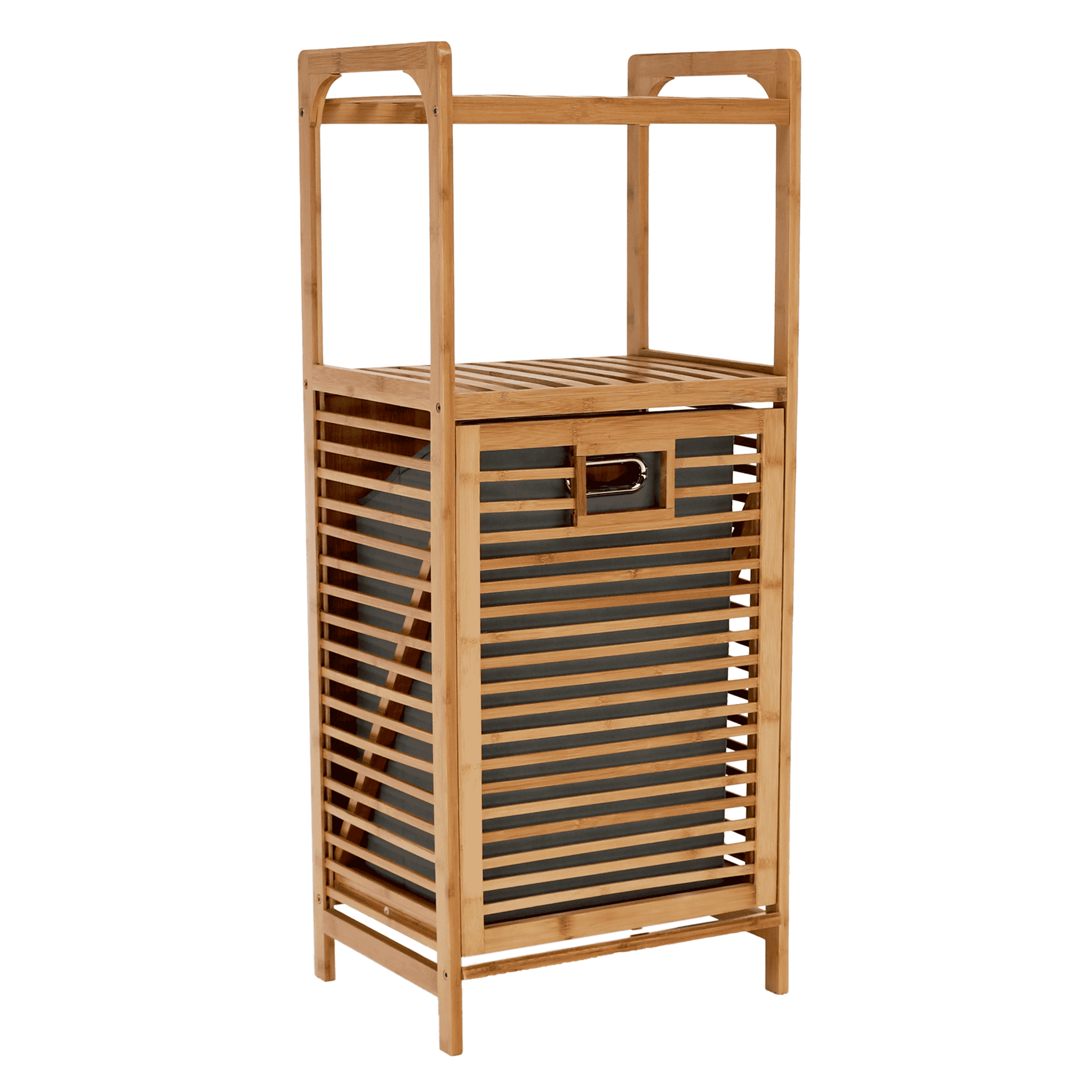 kerinew-01 Coş de rufe, bambus natural/gri, KERI NEW - imagine 1