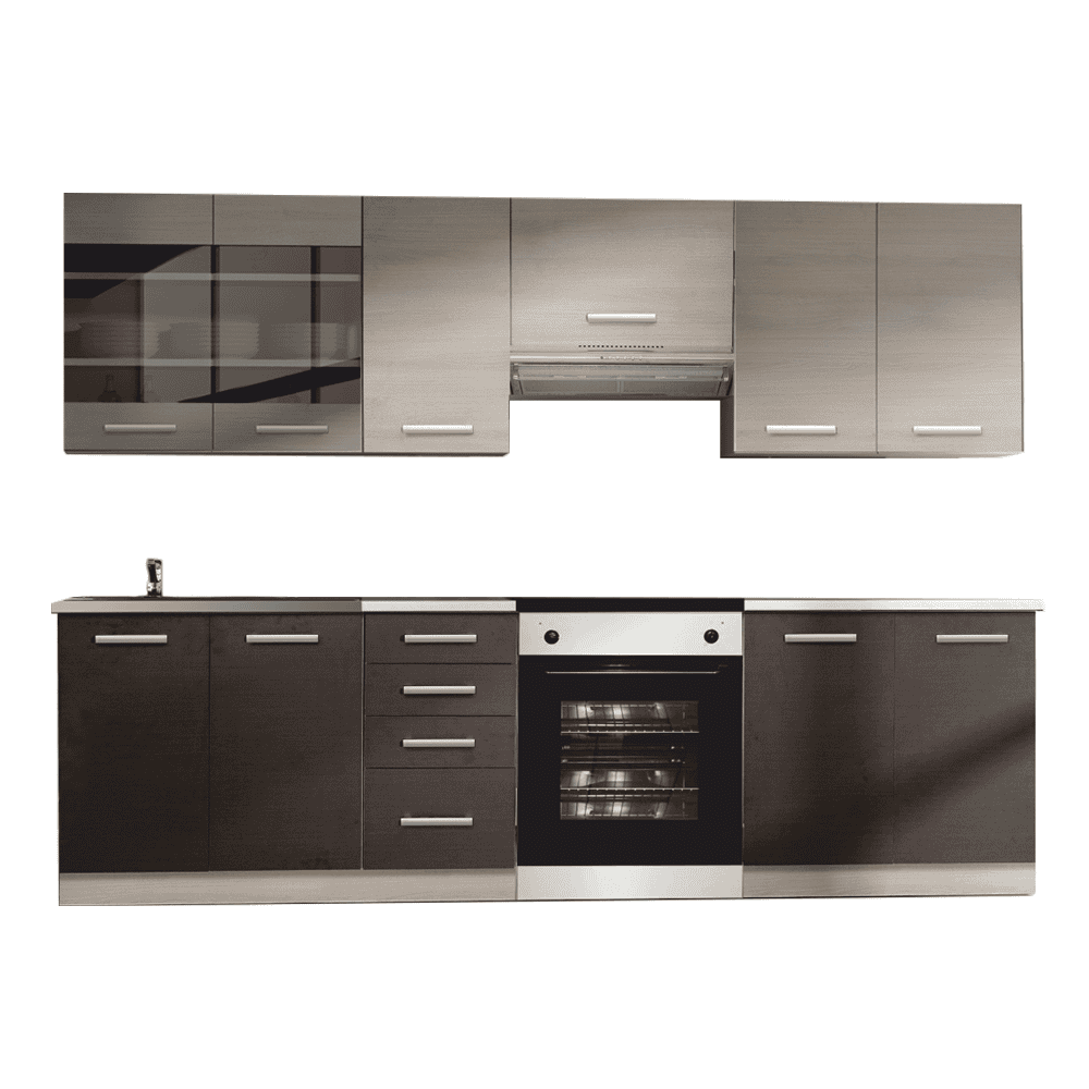 klanton-01 Mobilier bucătărie, stejar gri deschis/stejar închis, KLANTON - imagine 1