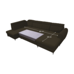 Canapea extensibilă, maro, dreapta, KORIO U - imagine 6