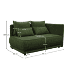 Canapea extensibilă, verde, LIAMI - imagine 2