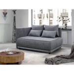 Canapea extensibilă, gri, pe stânga, LIAMI - imagine 4