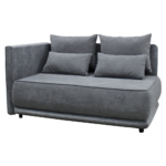 Canapea extensibilă, gri, pe stânga, LIAMI - imagine 5