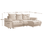 Set de canapea universal, bej, LIMON ROH - imagine 3