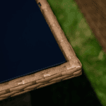 Set de grădină din ratan, maro deschis / negru, MADUL - imagine 3