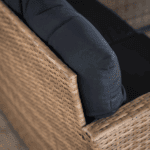 Set de grădină din ratan, maro deschis / negru, MADUL - imagine 6