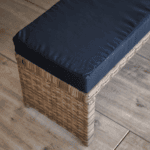 Set de grădină din ratan, maro deschis / negru, MADUL - imagine 7