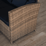 Set de grădină din ratan, maro deschis / negru, MADUL - imagine 8