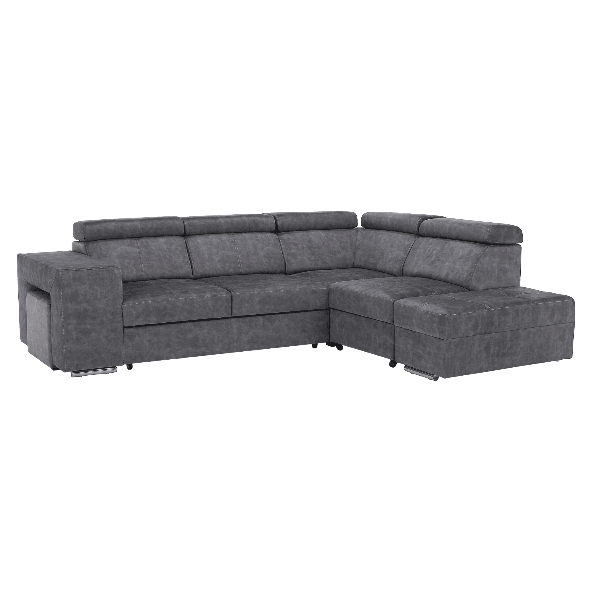 malaga-sedacka-siva-01 Set canapea, gri, pe dreapta, MALAGA - imagine 1