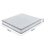Saltea cu arcuri si husa de protectie, 7 zone confort, duritate H3 medie, inaltime 24 cm, alb, 180x200 cm Mob360 - imagine 5