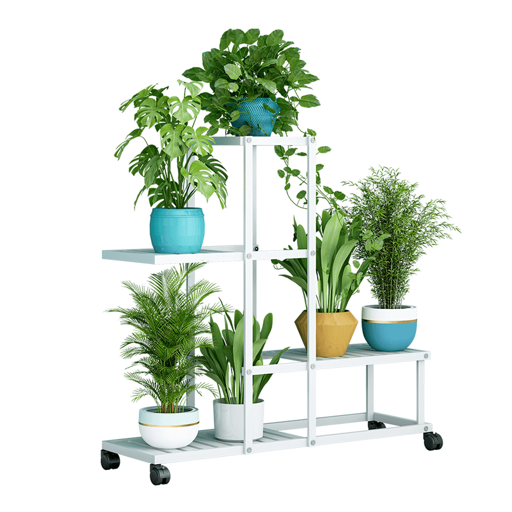 mavero-stojan-na-kvety-03 Raft multifuncţional, alb, MAVERO - imagine 1