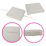 Set de grădină din ratan, lemn de salcâm, negru/crem/natural, MELFORD - imagine 7