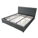 Pat cu somieră, 180x200, gri, MILARA - imagine 5