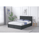 Pat cu somieră, 180x200, gri, MILARA - imagine 8