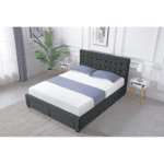 Pat cu somieră, 180x200, gri, MILARA - imagine 9