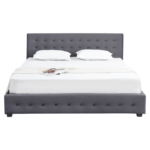 Pat cu spaţiu de depozitare, 180x200, gri, MINDY - imagine 4