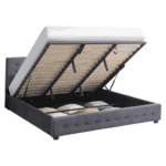 Pat cu spaţiu de depozitare, 180x200, gri, MINDY - imagine 5