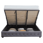 Pat cu spaţiu de depozitare, 180x200, gri, MINDY - imagine 6