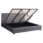 Pat cu spaţiu de depozitare, 180x200, gri, MINDY - imagine 7