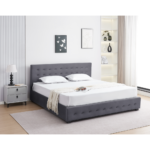 Pat cu spaţiu de depozitare, 180x200, gri, MINDY - imagine 8