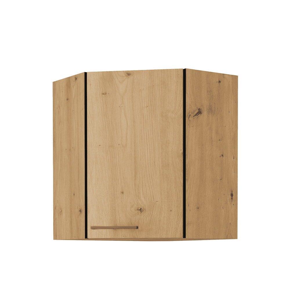 monro-kuch-dod-skrinka-60-60-gn-72-1f Dulap superior, negru mat / stejar artizan, MONRO 60/60 GN-72 1F - imagine 1