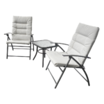 Set grădină 1+2, gri / gri închis, MUSON - imagine 5