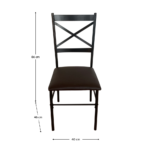 Set de sufragerie 1+4, stejar Sonoma / negru / maro, NAREN - imagine 7