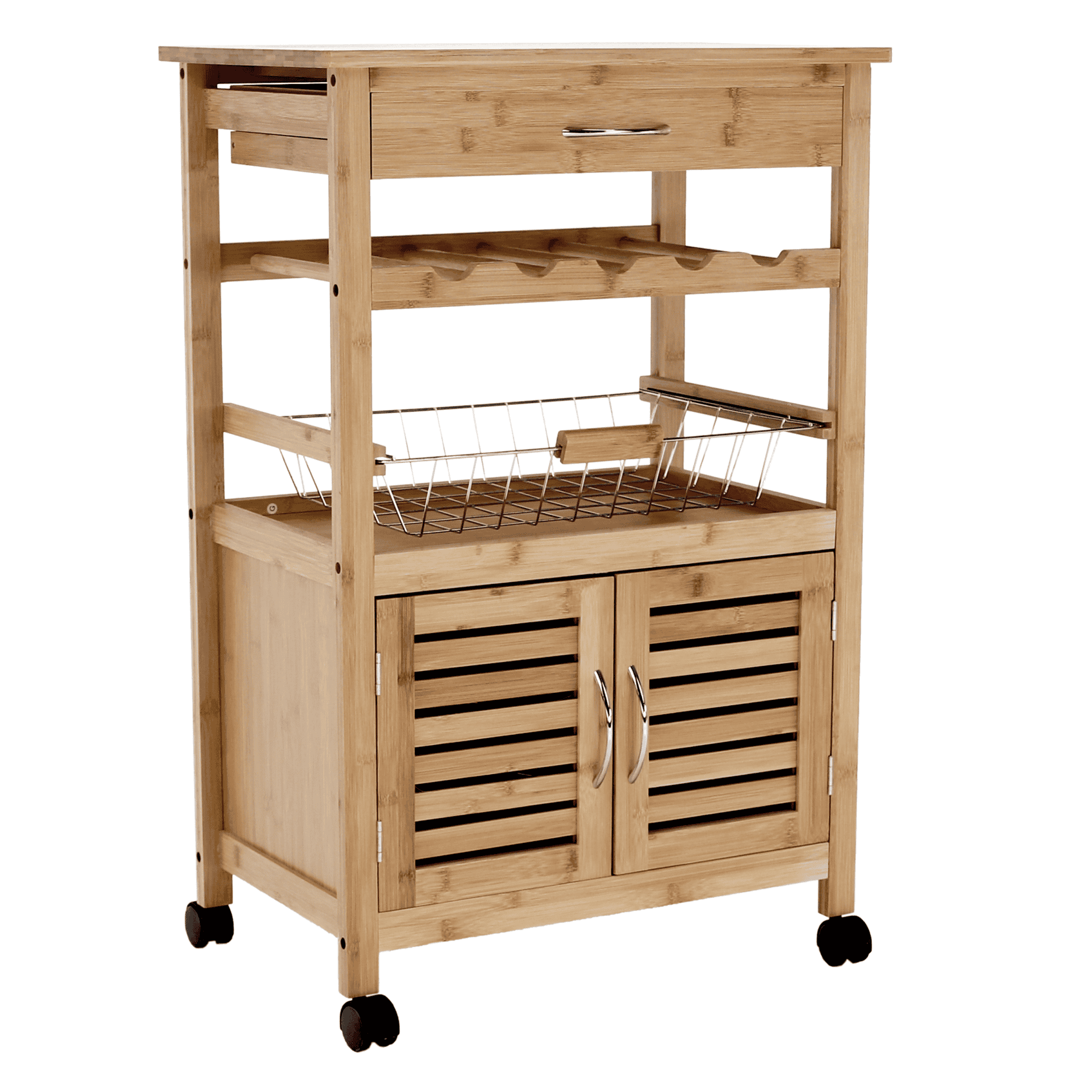 navid-01 Cărucior de servire, natural, NAVID - imagine 1