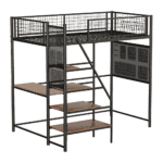 Pat înălţat cu barieră, 90x200, alb, NIVEN - imagine 3