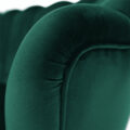 Bancă în stil Art-deco, catifea Velvet smarald/crom auriu, NOBLIN - imagine 6