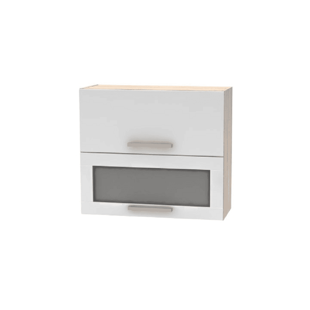 nova-plus-horna-skrinka Cabinet superior batant cu sticlă 2DV, stejar sonoma/alb, NOVA PLUS NOPL-016-OH - imagine 1