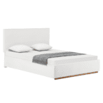 Pat cu somieră si spaţiu de depozitare 180x200, alb, NUVOLA