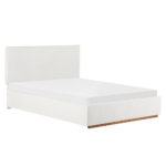 Pat cu somieră si spaţiu de depozitare 160x200, alb, NUVOLA - imagine 2