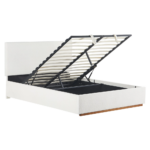 Pat cu somieră si spaţiu de depozitare 180x200, alb, NUVOLA - imagine 3